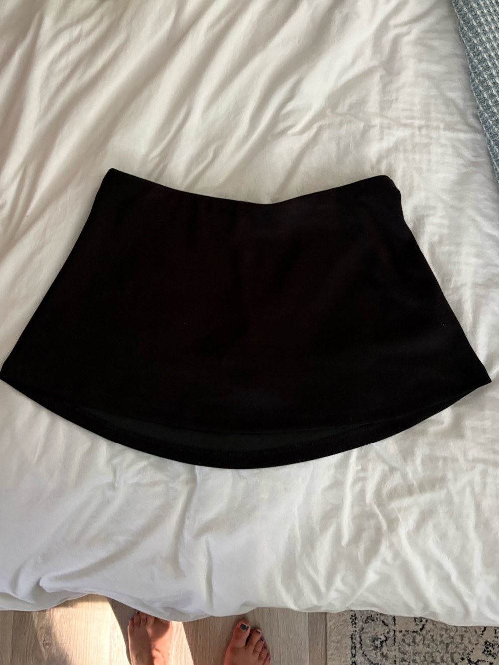 Black Flare Mini Skirt